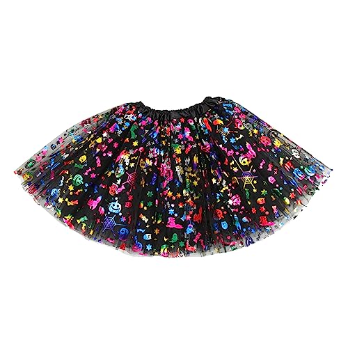 DEARMAMY Halloween-tutu-rock Halloween-kostüm Tutu Ballettröckchen Kleine Mädchen Verkleiden Sich Quaste Halloween-party-rock Dekorativer Tutu-rock Mit Haaren Ballett-tutu-rock Polyester von DEARMAMY