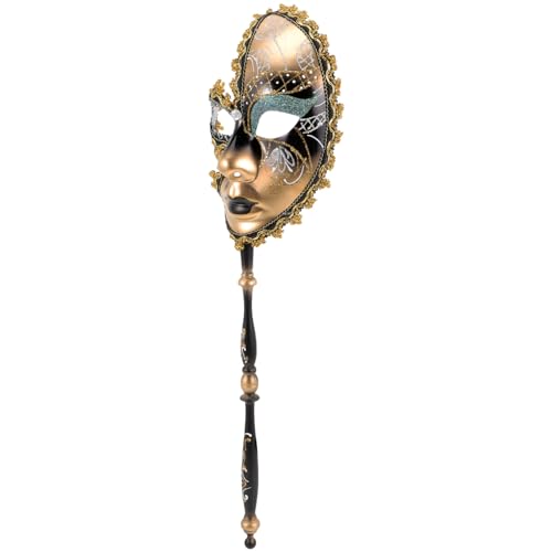 DEARMAMY Handmaske Halloween-Maske Halloween-Hälfte schickes Maskendekor Kostüm Gesicht halloween masken halloweenmaske eyemask Bühnenauftrittsmaske Maskerade-Maske für Frauen Plastik Black von DEARMAMY