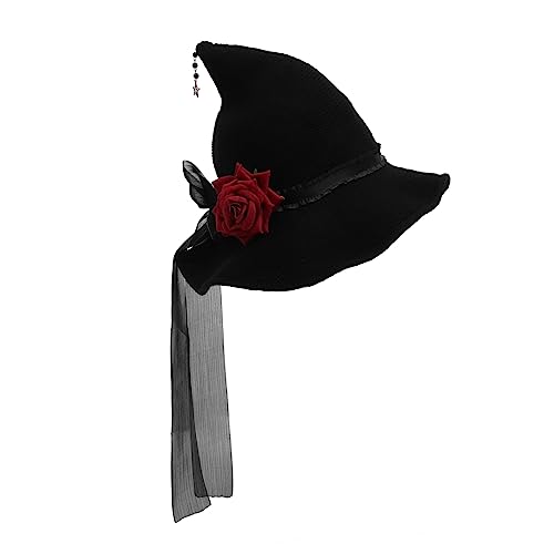 DEARMAMY Hexenhut für Damen mit Großem Rand und Schleife Schwarzer für Halloween Cosplay und Partys für Fotos und Rollenspiele DEARMAMY Hexenhut für Damen mit Großem Rand und Schleife Schwarzer für Halloween Cosplay und Partys für Fotos und Rollenspiele von DEARMAMY