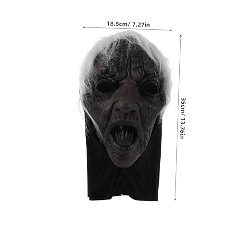 DEARMAMY Horror Witch Masquerade Maske Vollgesichtsmaske mit Nase für Halloween Cosplay Party Erwachsene Flexibel Universalgröße Detailreiche Handarbeit von DEARMAMY