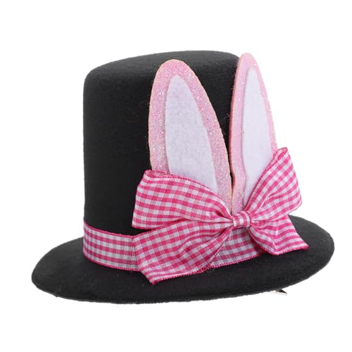 DEARMAMY Hut Mit Hasenohren Ostermützen Für Frauen Huthaarspangen Für Damen Urlaub Haarspangen Ostermütze Für Damen Minihut Für Damen Osterzubehör Hüte Für Damen Modisch Elegant Metall von DEARMAMY
