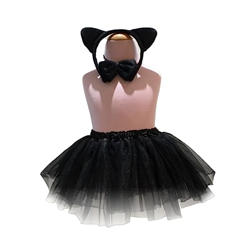 DEARMAMY Katzenanzug Kostüm Für Cartoon Katze Mit Stirnband Fliege Und Rock Perfekte Requisiten Für Cosplay Und Karnevalspartys DEARMAMY Katzenanzug Kostüm Für Cartoon Katze Mit Stirnband Fliege Und Rock Perfekte Requisiten Für Cosplay Und Karnevalspartys von DEARMAMY