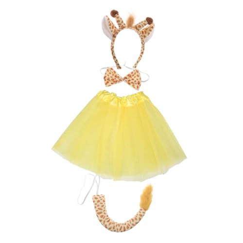 DEARMAMY Kindertier-kostümset mit Giraffen-haarreif Leichtem Tüllrock Schleife und Bequemes Kreatives Halloween-accessoire für Fantasievolles Rollenspiel und Themenpartys DEARMAMY Kindertier-kostümset mit Giraffen-haarreif Leichtem Tüllrock Schleife und Bequemes Kreatives Halloween-accessoire für Fantasievolles Rollenspiel und Themenpartys von DEARMAMY