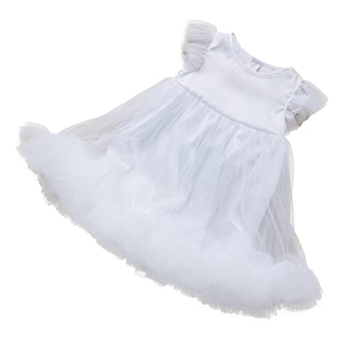 DEARMAMY Baby-mädchenkleid – Weiß Party-cosplay Performance-rock Baumwolle Und Polyester Feenkleid Ideal Für Festivals von DEARMAMY