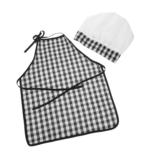 DEARMAMY Kochkostüm mit Verstellbarer Schürze und Hut Weiches Chef Outfit für Neugeborene Monate Süßes Back Kochspiel für Jungen und Mädchen für Fotoshootings von DEARMAMY
