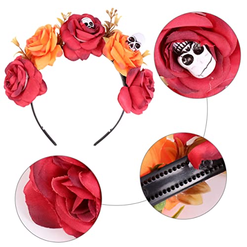 DEARMAMY Künstliches Rosen Stirnband für Halloween Halloween Haaraccessoires mit Schädel Dekoration Geeignet für Partys und Aufführungen für Damen Langlebig und DEARMAMY Künstliches Rosen Stirnband für Halloween Halloween Haaraccessoires mit Schädel Dekoration Geeignet für Partys und Aufführungen für Damen Langlebig und von DEARMAMY