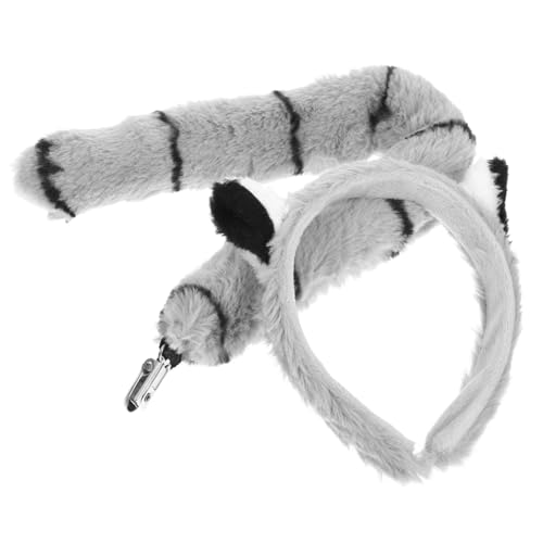 DEARMAMY Lemuroid Kostümset für Cosplay Zubehör mit Haarreifen und Ohren für Karneval und Partys DEARMAMY Lemuroid Kostümset für Cosplay Zubehör mit Haarreifen und Ohren für Karneval und Partys von DEARMAMY