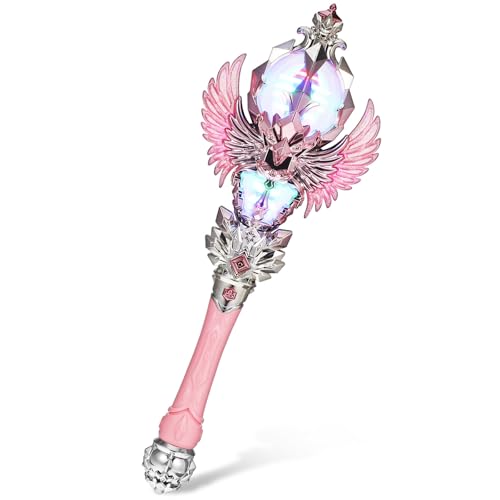 DEARMAMY Leuchtstab: Leuchtender Feenstab für Mädchen – Handlicher Prinzessinnenstab mit Bunten Led-lichtern für Nächtliche Spiele, Cosplay Und Bühnenauftritte von DEARMAMY