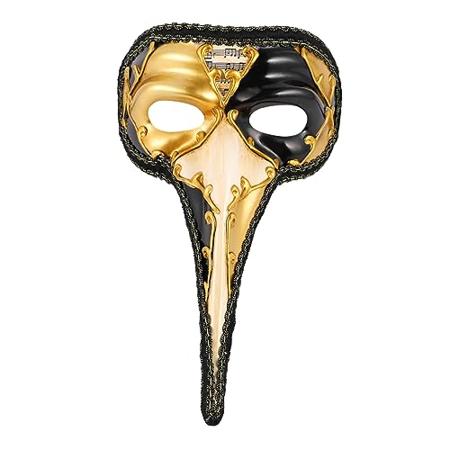 DEARMAMY Maske Nase Gesicht Halloween Schädel Halb Maskerade Ghoulish Cosplay Männer Party Kostüm Kunststoff Schwarz DEARMAMY Maske Nase Gesicht Halloween Schädel Halb Maskerade Ghoulish Cosplay Männer Party Kostüm Kunststoff Schwarz von DEARMAMY