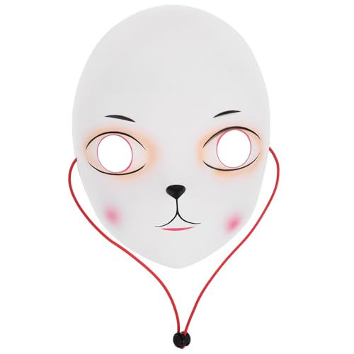 DEARMAMY Maskenmaske Für Paare Maskiert Maske Für Cosplay Hasenkostüm Maske Mardi Gras Mask Halloween-tiermaske Strass-maskerade Pferdekopfmaske Süße Vollgesichtsmaske Karneval Plastik von DEARMAMY
