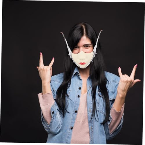 DEARMAMY Mechanische Halbgesichtsmaske mit Flügelelementen Leichte Cosplay Maske für Damen Theater Masquerade Maske für Halloween Karneval Performance und Fotoshooting von DEARMAMY