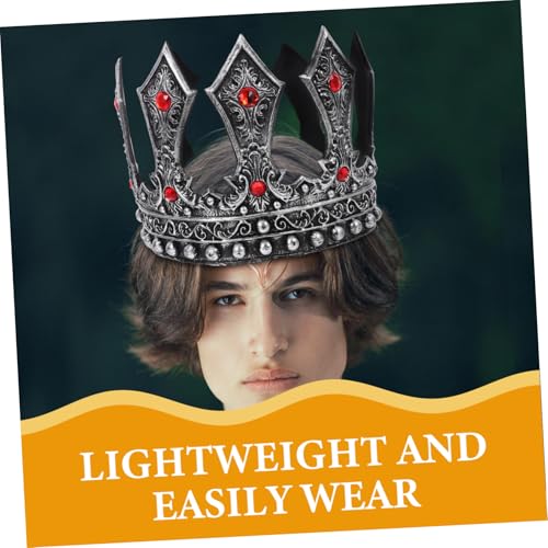 DEARMAMY Mittelalterliche Herren Königskrone mit Strasssteinen Königliches Kostümzubehör für Geburtstagsfeiern Cosplay Halloween und Festliche Anlässe DEARMAMY Mittelalterliche Herren Königskrone mit Strasssteinen Königliches Kostümzubehör für Geburtstagsfeiern Cosplay Halloween und Festliche Anlässe von DEARMAMY