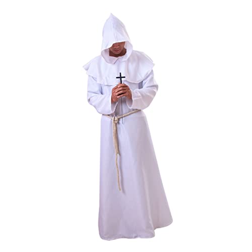 DEARMAMY Mittelalterliche önchskutte Mit Kapuze Halloween Cosplay Kostü Für Zauberer & Priester Einfarbige Robe Größe XL 130 Ideal Für Karneval Und Themenpartys DEARMAMY Mittelalterliche önchskutte Mit Kapuze Halloween Cosplay Kostü Für Zauberer & Priester Einfarbige Robe Größe XL 130 Ideal Für Karneval Und Themenpartys von DEARMAMY
