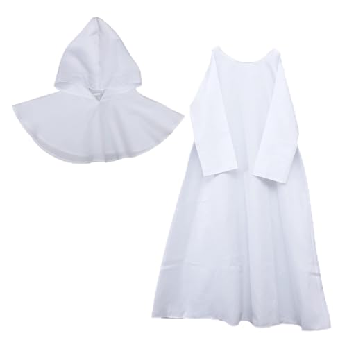 DEARMAMY Mönch Kostüm Mittelalterliches Gewand Mit Kapuze Renaissance Umhang Für Halloween Und Cosplay Lange Robe Für Priester Und Mönche von DEARMAMY