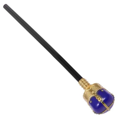 DEARMAMY Nachgeahmter Königsstock Zauberer Kostüm Piratenkostüm für streudekor Halloween Rollenspiel Zuckerrohr-Requisiten- Halloween-Cosplay-Stick Plastik Blue von DEARMAMY