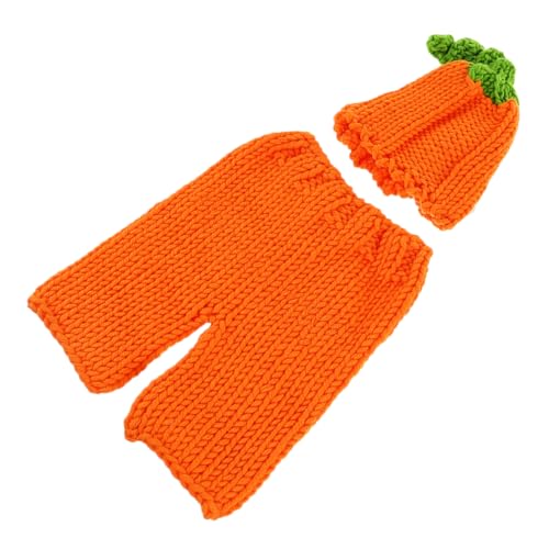 DEARMAMY Neugeborenen Halloween Kürbis 0-1 Monate Baby Kürbis Outfit Gestrickte Baumwolle Kleidung Mode Bequem von DEARMAMY