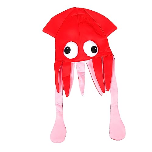 DEARMAMY Oktopus-Hut Langusten Katzenhut seltsamer Hut verrückte Hutkinder Tiere festival kopfschmuck festival kopfbedeckung Tintenfischhut- für Erwachsene -Requisite Samt von DEARMAMY