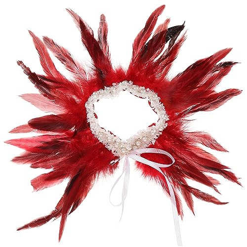 DEARMAMY Party-Federschal Halloween Kostümschal mit Federn Federhalstuch Halloween- Tanzparty-Halstuch Halloween schmuck Party Decoration Cosplay-Kragen Partyzubehör von DEARMAMY