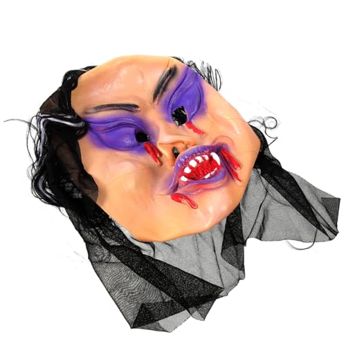 DEARMAMY Party-Schreckensmasken halloween horror halloween grusel halloween outfits halloween-masken hallowen masks Streich Streich beängstigend Schrei Kostüm Emulsion von DEARMAMY