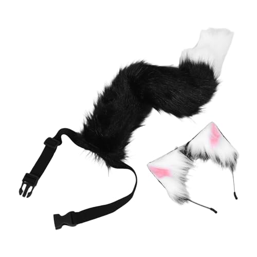 DEARMAMY Plüsch Katzenohren Stirnband und Katzenschwanz Set Realistisches Halloween Katzenkostüm Zubehör für Erwachsene Frauen und Mädchen Weiches Cosplay Tierparty Accessoire Bequem DEARMAMY Plüsch Katzenohren Stirnband und Katzenschwanz Set Realistisches Halloween Katzenkostüm Zubehör für Erwachsene Frauen und Mädchen Weiches Cosplay Tierparty Accessoire Bequem von DEARMAMY