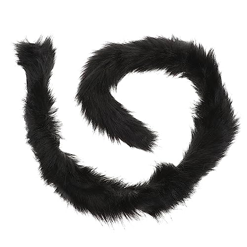 DEARMAMY Halloween Kostüm Mädchen Plüsch Boa Pelz Accessoire Für Frauen Schwarz Faux 8-10cm Breit von DEARMAMY