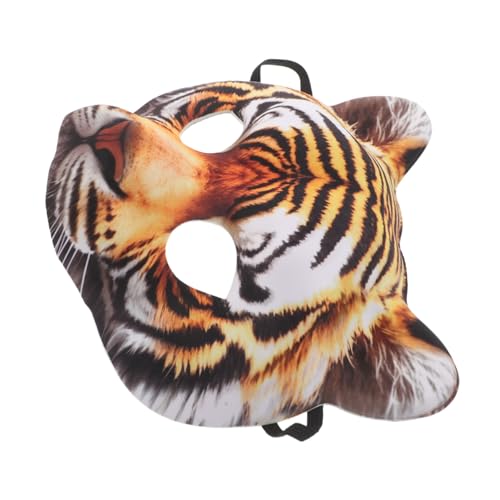 DEARMAMY Realistische Tiger Halbgesichtsmaske EVA für Halloween Karneval Maskerade Tierkostüm Cosplay Unisex Party Outdoor Zubehör von DEARMAMY