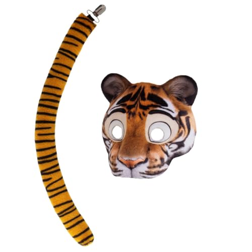 DEARMAMY Realistisches Tier Cosplay Maske mit aus Leichtem EVA Elastischem Band für Karneval Kostümparty und Fasching Erwachsene von DEARMAMY