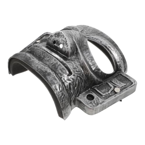 DEARMAMY Retro Steampunk Halloween Vollgesichtsmaske Silber für Erwachsene Langlebig Wiederverwendbar Komfortabel Schnelle Kostümlösung für Karneval Maskenball und Fasching von DEARMAMY