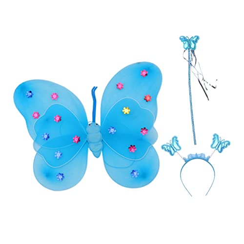 DEARMAMY Schmetterlingsflügel Feenflügelkleid Schmetterlingsflügelkostüm Mit Quasten Für Geburtstag Halloween von DEARMAMY