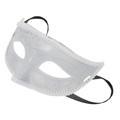 DEARMAMY Spitzen Maske Damen Halbgesichtsmaske für Maskenball Party Karneval Halloween Kostüm Requisit Weiß von DEARMAMY