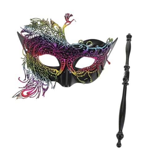 DEARMAMY Spitzen Maske mit Stab für Damen Handgehaltene Venezianische Masquerade Augenbedeckung Leichtes Spitzenmaterial Optimaler Sichtschutz für Karneval Bar und Themenpartys DEARMAMY Spitzen Maske mit Stab für Damen Handgehaltene Venezianische Masquerade Augenbedeckung Leichtes Spitzenmaterial Optimaler Sichtschutz für Karneval Bar und Themenpartys von DEARMAMY