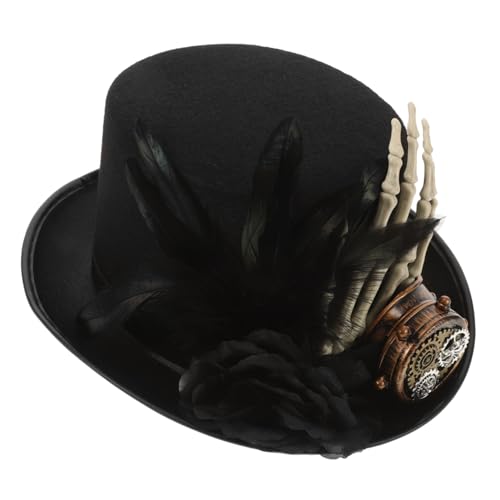 DEARMAMY Steampunk Gothic Einäugige Damen Halloween Partyhut Cowgirl Accessoire für Karneval Kostüm von DEARMAMY