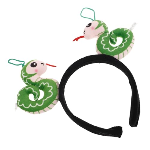 DEARMAMY Stirnbänder Stirnband Bunt Schlangenhaar-accessoire Haarschmuck Mit Schlangenmotiv Haarband Karikatur Elegant Trendy Damen Schlangenkopfschmuck Plüsch Green DEARMAMY Stirnbänder Stirnband Bunt Schlangenhaar-accessoire Haarschmuck Mit Schlangenmotiv Haarband Karikatur Elegant Trendy Damen Schlangenkopfschmuck Plüsch Green von DEARMAMY