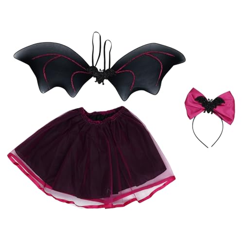 DEARMAMY Teiliges Kostüm Mit Prinzessinnenkleid Und Bat Wing Cape Für Karneval Und Kinderaufführungen Cosplay Outfit Für Mädchen Ideales Party Kostüm DEARMAMY Teiliges Kostüm Mit Prinzessinnenkleid Und Bat Wing Cape Für Karneval Und Kinderaufführungen Cosplay Outfit Für Mädchen Ideales Party Kostüm von DEARMAMY