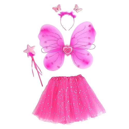 DEARMAMY Teiliges Mit Schmetterlingsflügeln Glitzerndem Tüllrock Und Haarreif Für Mädchen Für Festival Cosplay Und Kostüme Mit Herzmotiv DEARMAMY Teiliges Mit Schmetterlingsflügeln Glitzerndem Tüllrock Und Haarreif Für Mädchen Für Festival Cosplay Und Kostüme Mit Herzmotiv von DEARMAMY