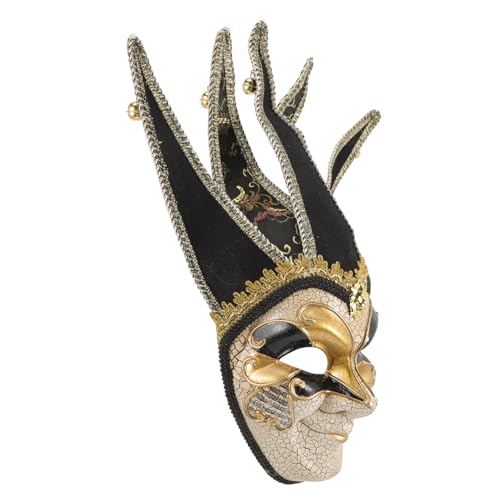 DEARMAMY Venezianische Maske Gesicht Masken halloween mask halloweenmaske Geburtstagsmaske augenabdeckung karnevalskleidung Streich Cosplay-Maske Halloween-Maske Plastik Black von DEARMAMY