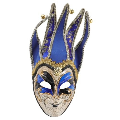 DEARMAMY Venezianische Maske funkeln Gesicht Sensenmann halloween masken halloweenmaske faschings masken venezianischer masken Frauenmaske Maskendekoration Maske für draußen p.s Blue von DEARMAMY