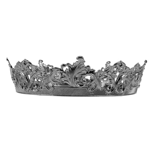 DEARMAMY Vintage Herren Königskrone Metall Barockstil Prom Cosplay Kopfschmuck für Hochzeit Halloween Royal Kostüm Zubehör von DEARMAMY