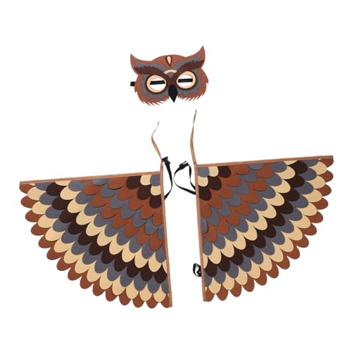 DEARMAMY Vogel Kostüm Filz Eule Verkleidung mit Flügeln und Maske Weiches Langlebiges Tierkostüm für Jungen Mädchen Fördert Soziales für Halloween Rollenspiele Geburtstagsgeschenke DEARMAMY Vogel Kostüm Filz Eule Verkleidung mit Flügeln und Maske Weiches Langlebiges Tierkostüm für Jungen Mädchen Fördert Soziales für Halloween Rollenspiele Geburtstagsgeschenke von DEARMAMY
