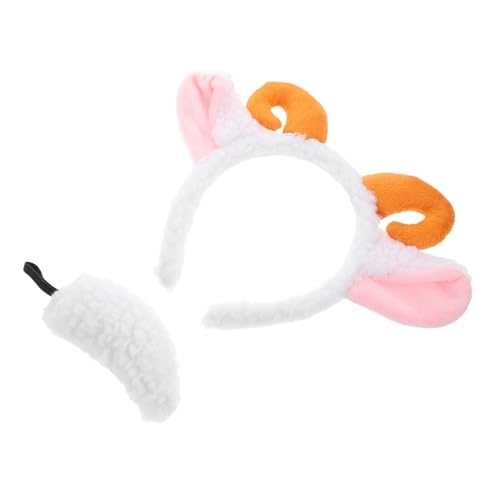 DEARMAMY Weiches Schafhörner Stirnband Plüsch Lammohren Haarband Erwachsene Kostüm Zubehör für Party Cosplay Halloween Festliche Verkleidung DEARMAMY Weiches Schafhörner Stirnband Plüsch Lammohren Haarband Erwachsene Kostüm Zubehör für Party Cosplay Halloween Festliche Verkleidung von DEARMAMY