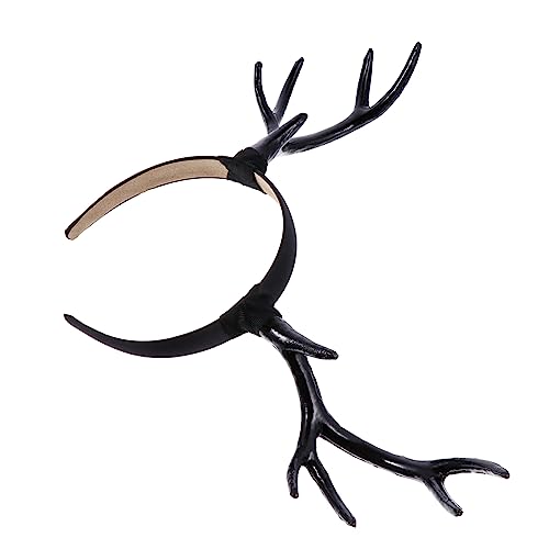 DEARMAMY Weihnachtliches Geweih Haarreif Flexibel für Erwachsene und Haustiere Schwarzes Rentier Hirschgeweih Stirnband für Party Karneval Cosplay DEARMAMY Weihnachtliches Geweih Haarreif Flexibel für Erwachsene und Haustiere Schwarzes Rentier Hirschgeweih Stirnband für Party Karneval Cosplay von DEARMAMY