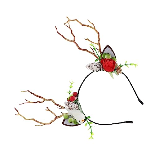 DEARMAMY Weihnachts Haarreif mit Rentiergeweih und Blumen Festliche Kopfbedeckung für und Mädchen Dekorativer Haarschmuck für Partys und Fotoshootings DEARMAMY Weihnachts Haarreif mit Rentiergeweih und Blumen Festliche Kopfbedeckung für und Mädchen Dekorativer Haarschmuck für Partys und Fotoshootings von DEARMAMY