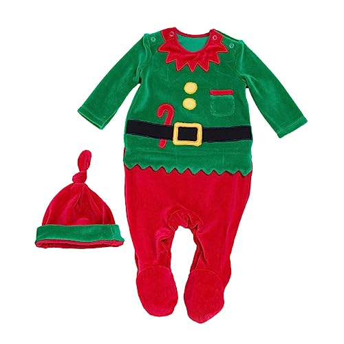 DEARMAMY Weihnachts-strampler Overall Für Babys Weihnachtsmann-anzug Baby-mädchen Ärmel Baumwolle Größe 66 von DEARMAMY