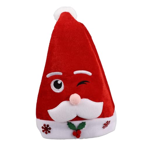 DEARMAMY Witzige Weihnachtsmütze mit Zwinkerndem Weihnachtsmann Weicher Universelle für Frauen und Erwachsene Festlicher Xmas Cone Hat für Weihnachtsfeiern und Kostüme DEARMAMY Witzige Weihnachtsmütze mit Zwinkerndem Weihnachtsmann Weicher Universelle für Frauen und Erwachsene Festlicher Xmas Cone Hat für Weihnachtsfeiern und Kostüme von DEARMAMY