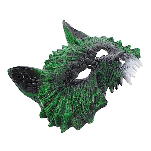 DEARMAMY für Party Halloween- Kostüme Dinosaurier halloween 3d Masken halloween costume halloween kleidung masquerade scary mask Wolfsmaske Halloween-Tiermaske Plastik Green von DEARMAMY