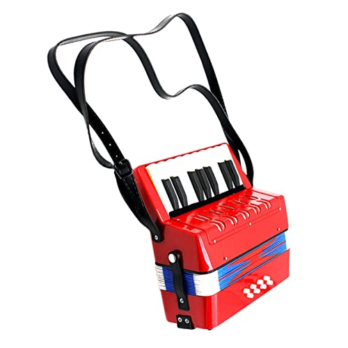 DECHOUS 1 PC Akkordeon Lernspielzeug Einführungsmusikinstrument Musikinstrumente Musikinstrumente Musikspielzeug Musikspielzeug Roter Kunststoff von DECHOUS