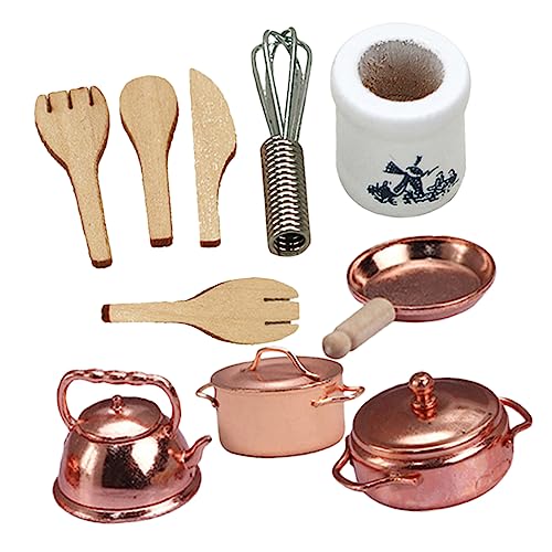 DECHOUS 1 Satz DIY Küchendeko für kinderspielzeug Fun Toy hühner spielzeuge für Mini-Küchenzubehör Töpfe und Pfannen Spielset für Legierung von DECHOUS