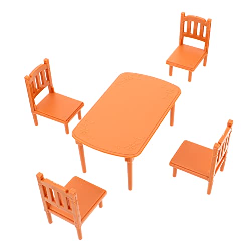 DECHOUS 1 Satz Esstisch deko für Jungen spielzeuge small Desk Mini Möbel Mini-Stuhl Kindermöbel Kinderspielzeug Plastik Khaki von DECHOUS