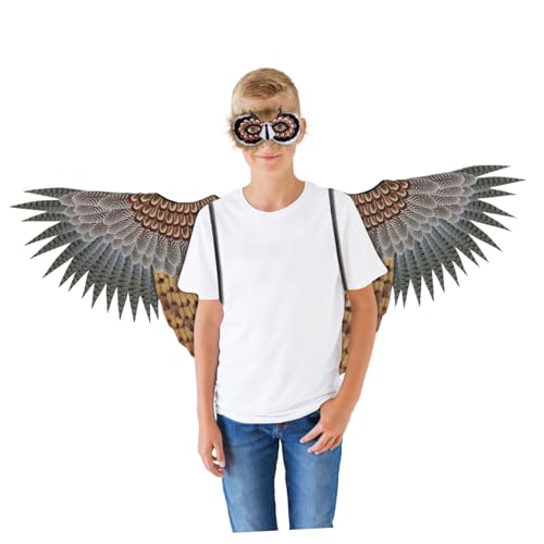 DECHOUS 1 Satz Eulenanzug Maske Eulenkostüm für Mädchen Gunst der Geburtstagsfeier Eulenflügel Halloween Costume Halloween Kleidung Toy Eule-Cosplay-Kostüm Vlies DECHOUS 1 Satz Eulenanzug Maske Eulenkostüm für Mädchen Gunst der Geburtstagsfeier Eulenflügel Halloween Costume Halloween Kleidung Toy Eule-Cosplay-Kostüm Vlies von DECHOUS