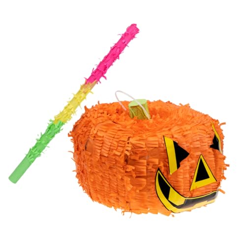 DECHOUS 1 Satz Kürbis Piñatas Kürbisse geformt gruselige Pinata Dekorativ schmücken halloween dekoration halloween kürbis partyzubehör Kürbis-Piñata Halloween-Party-Pinata Papier Orange von DECHOUS